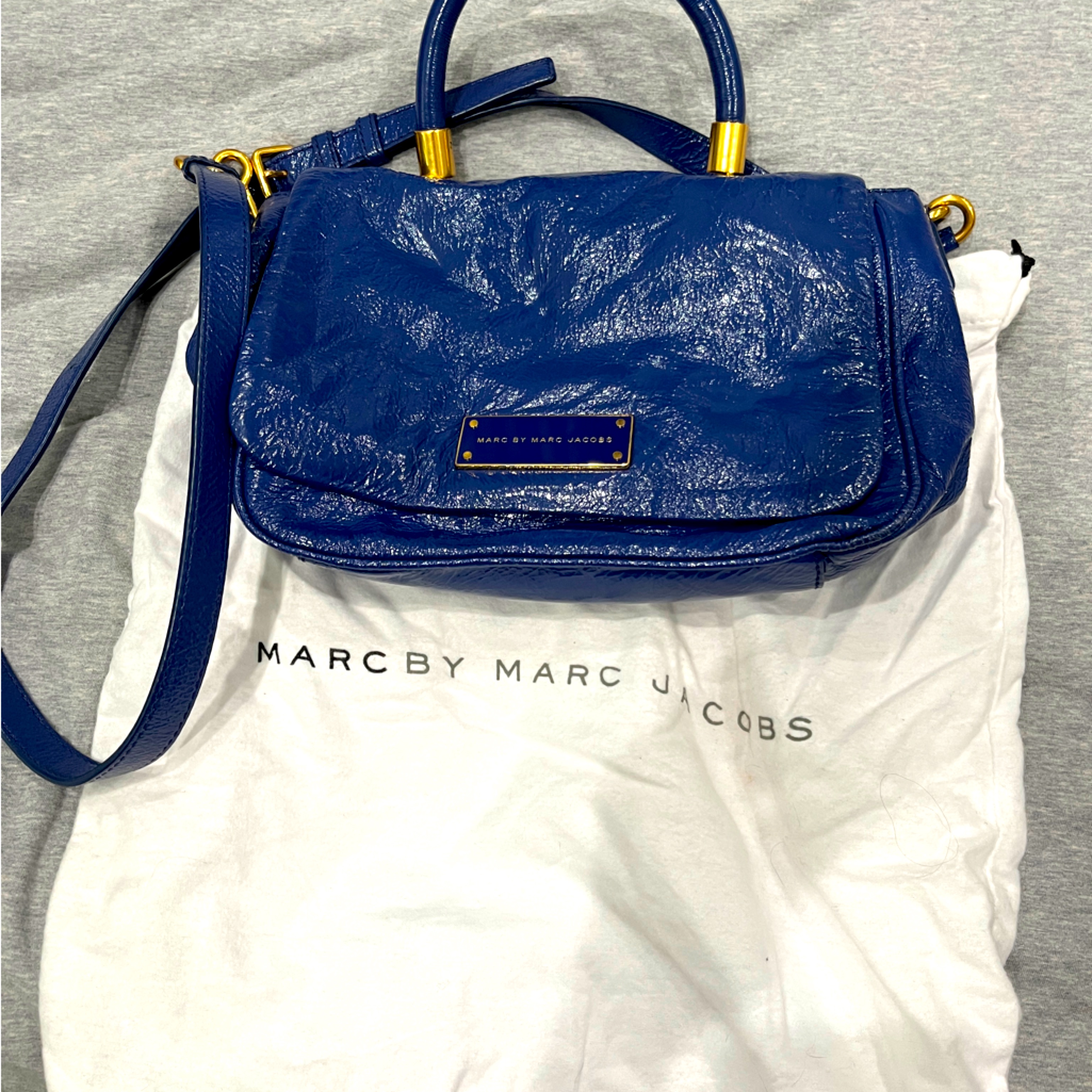 Marc By Marc Jacobs Blue Leather Too Hot To Handle Shoulder Bag